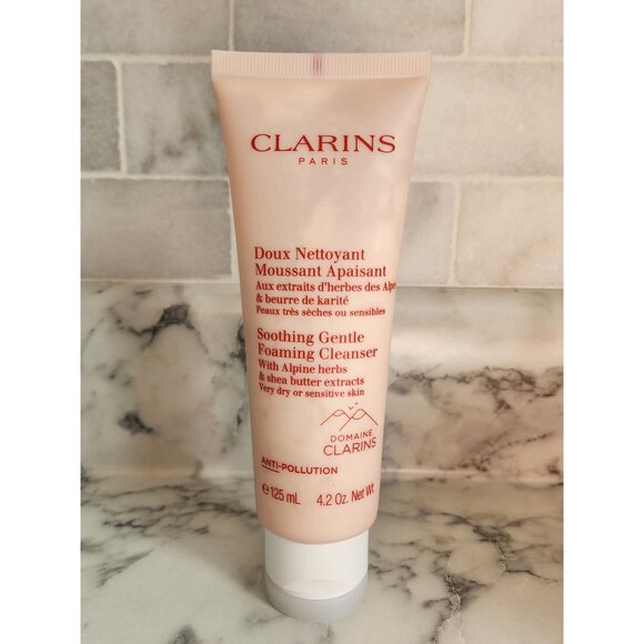 Clarins Soothing Gentle Foaming Cleanser With Alpine Herbs & Shea Butter 4.2 oz - Picture 1 of 4
